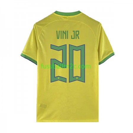 Fußballtrikots Brasilien Vinicius Junior 20 Heim Trikotsatz WM 2022